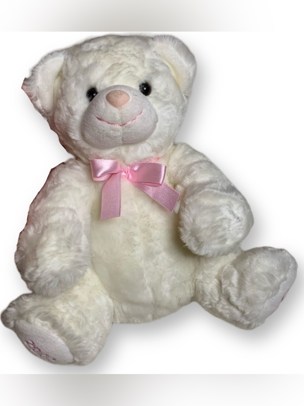 2002 Breast Cancer Awareness Bear Stuffed Animal Awareness Ribbon